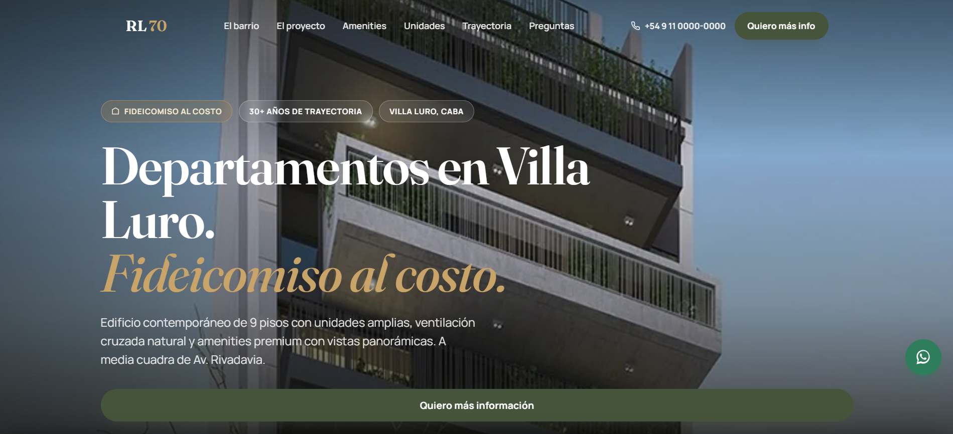 RL70 — captura del sitio
